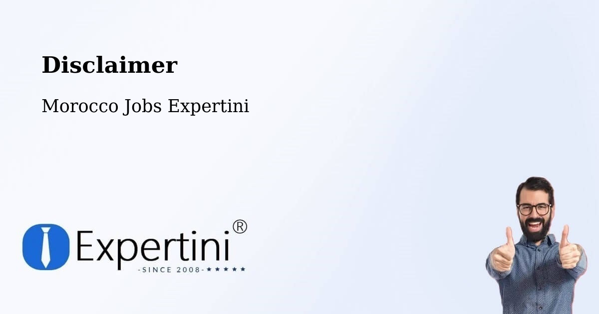 Disclaimer – Senada - Morocco Jobs Expertini